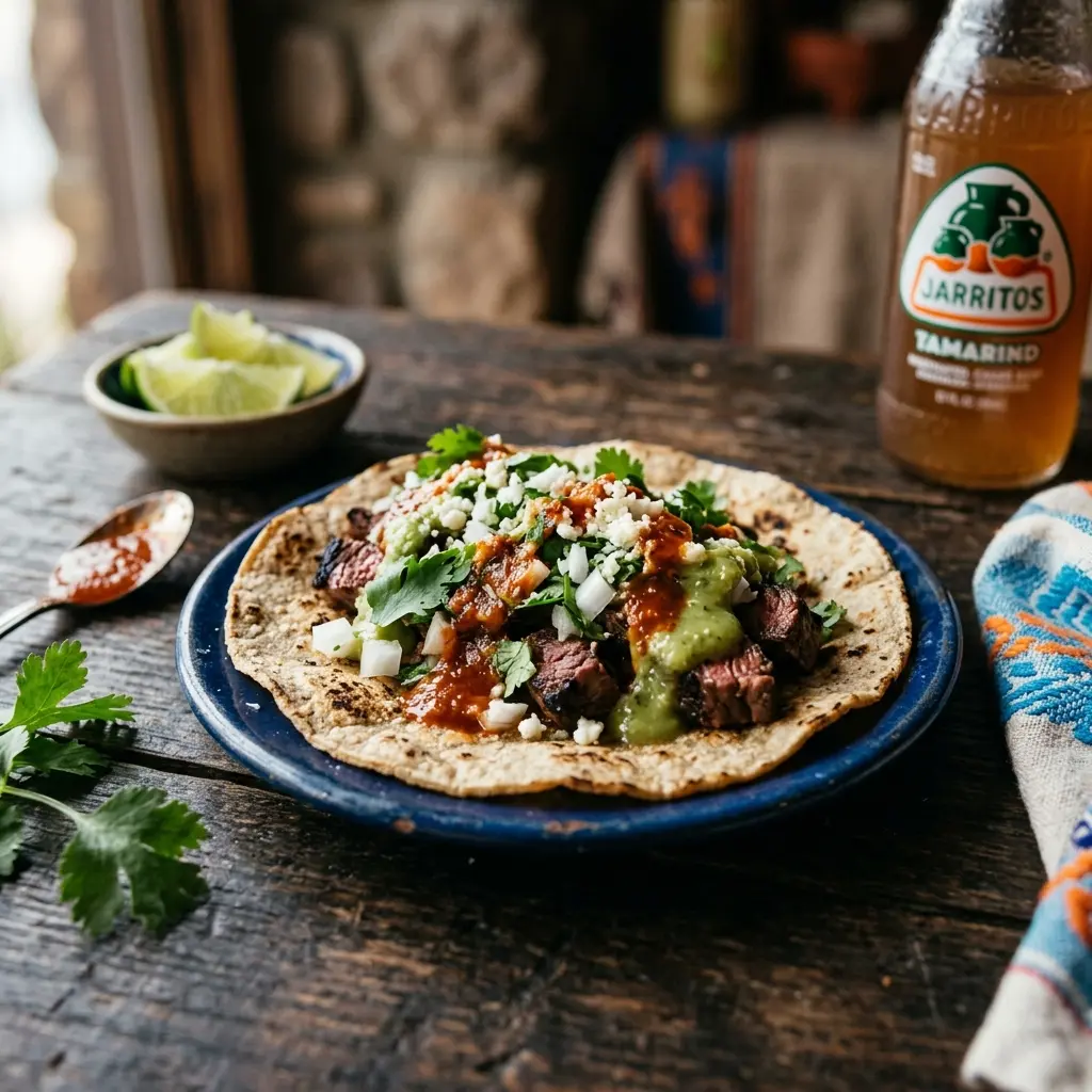 Sample plated taco used as restaurant template placeholder imagery